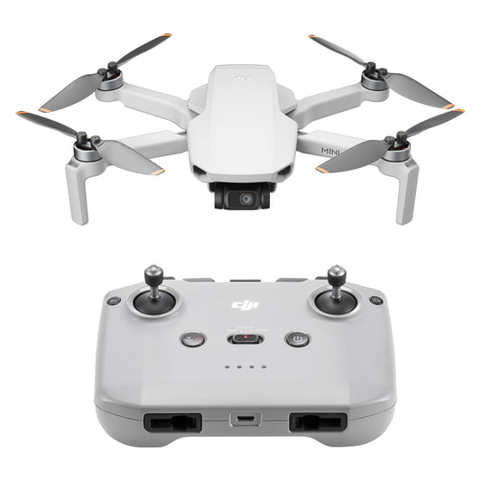 DJI Mini 4K in flight capturing cinematic 4K footage with stabilization