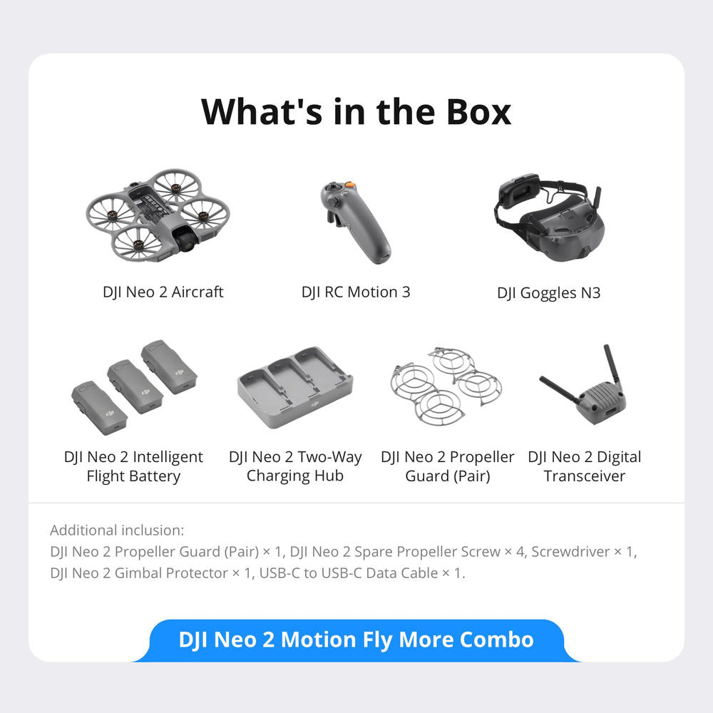 DJI Neo 2 Motion digital transceiver supports stable FPV link