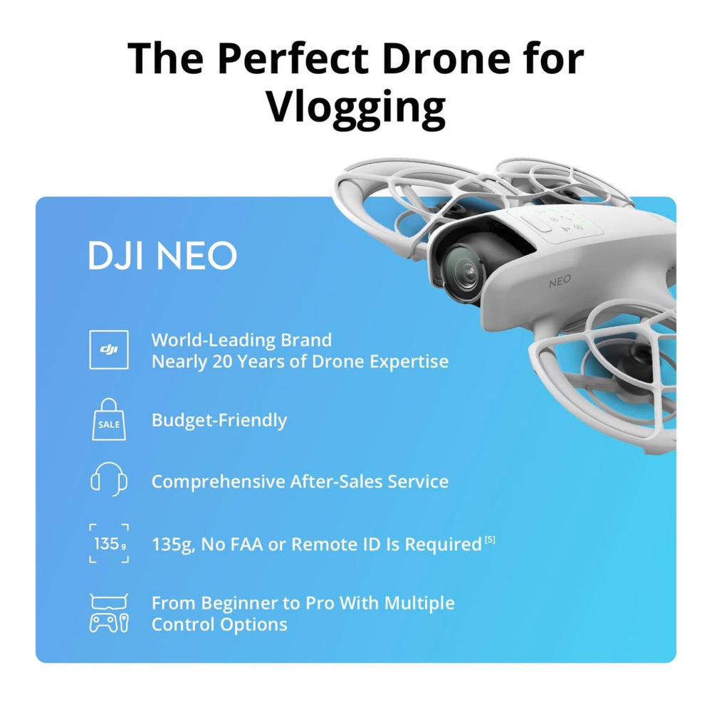 DJI Neo offers controller-free and voice control options.