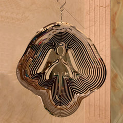 DJUAN mirror-reflection angel wind spinner creates dynamic light effects