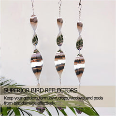 DJUAN Outdoor decor shines in sun as birds avoid the area