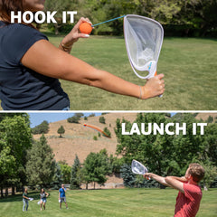 Djubi Slingball launch action mid-air for energetic gameplay.