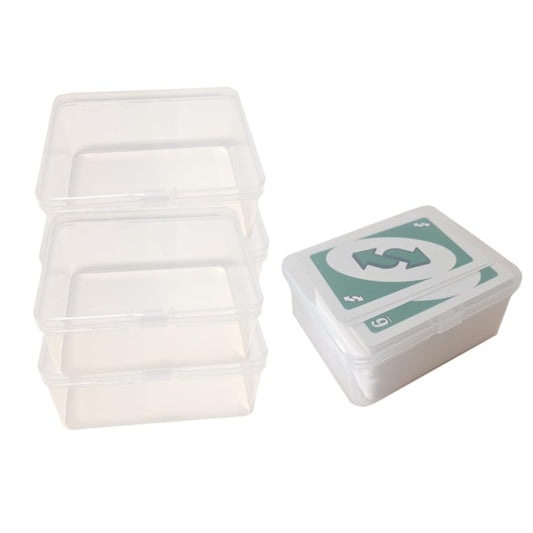 DKAOVH 6-piece card storage box in transparent plastic for quick viewing and organizing.