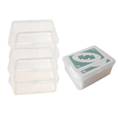 DKAOVH 6-piece card storage box in transparent plastic for quick viewing and organizing.