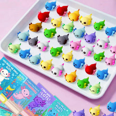DKJOAZ axolotl mochi squishy bulk pack for sharing.