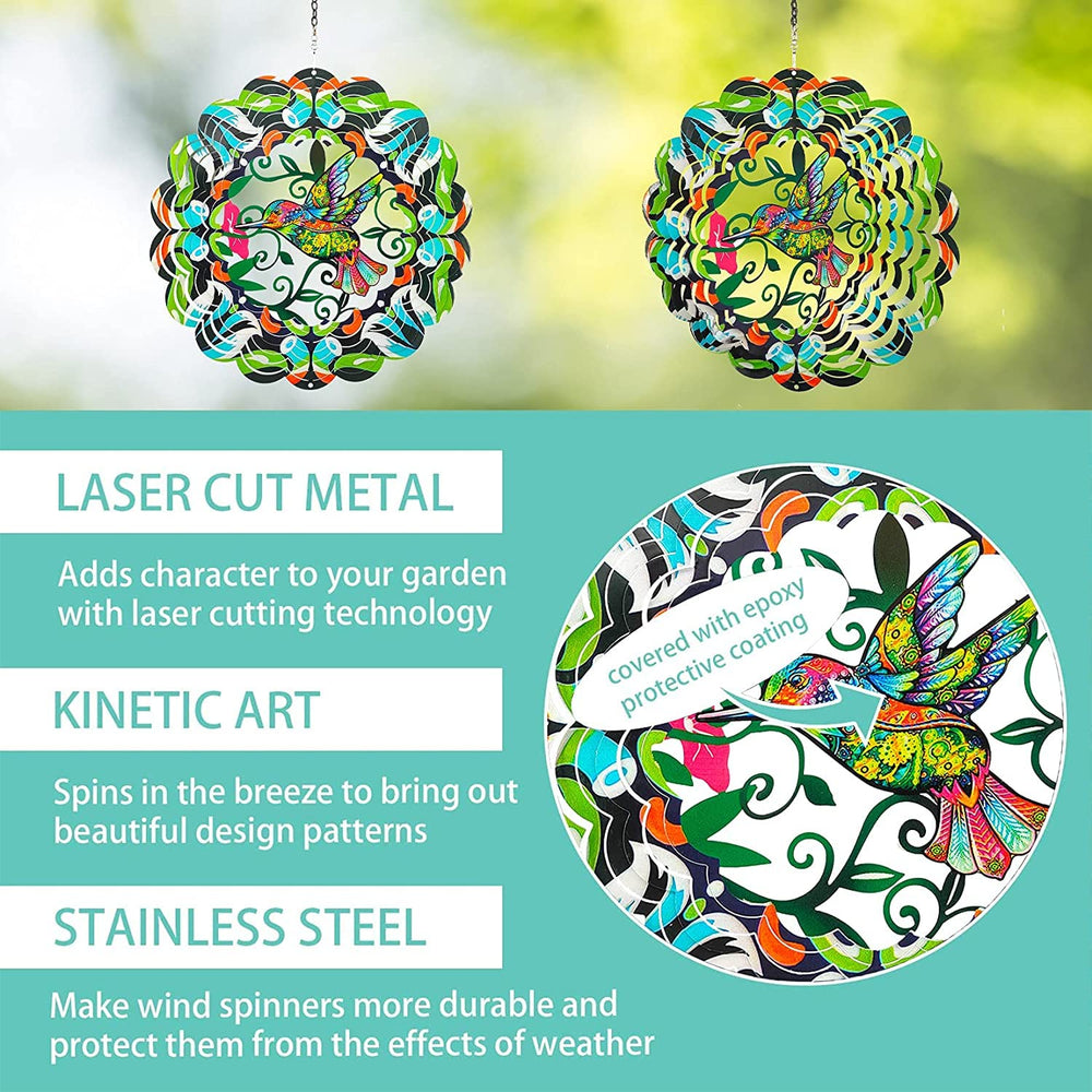 DKJOCKY 3D kinetic spinner design adds depth to your garden breeze