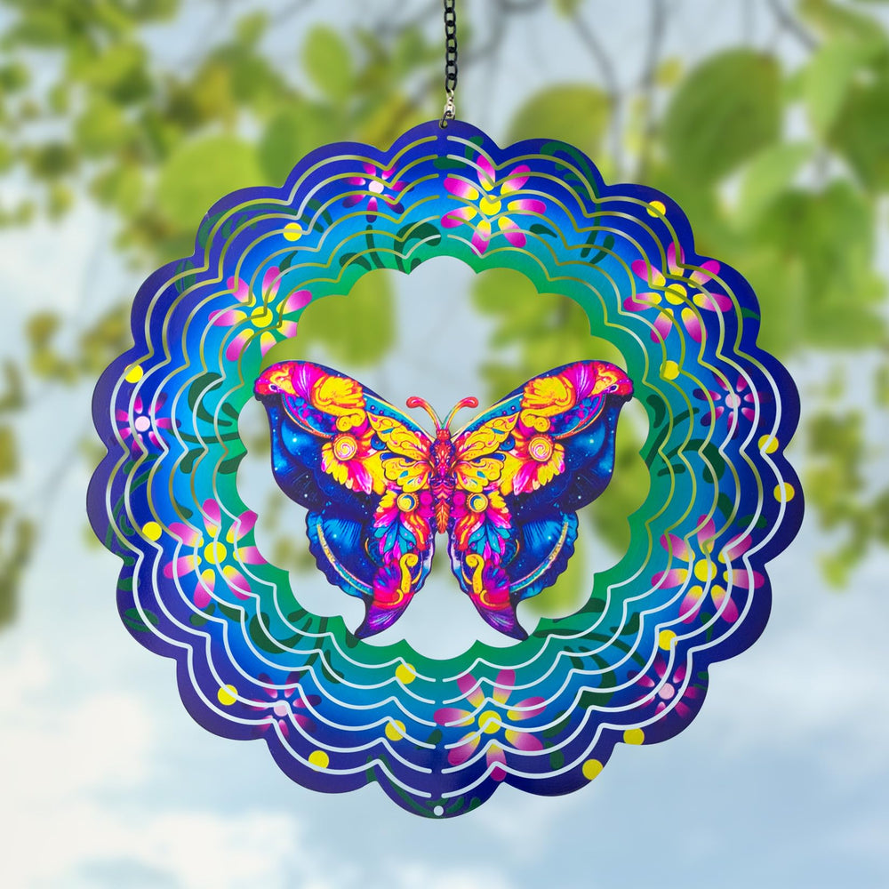 DKJOCKY butterfly wind spinner ornament for vibrant outdoor decoration.