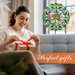 DKJOCKY hanging metal wind spinner ready for outdoor or indoor display