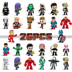 DLOCVN mini superhero figures group shot, ideal for party decorations and gifts.