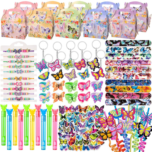DMIGHT butterfly party favors package ready for celebrations with complete goodies.