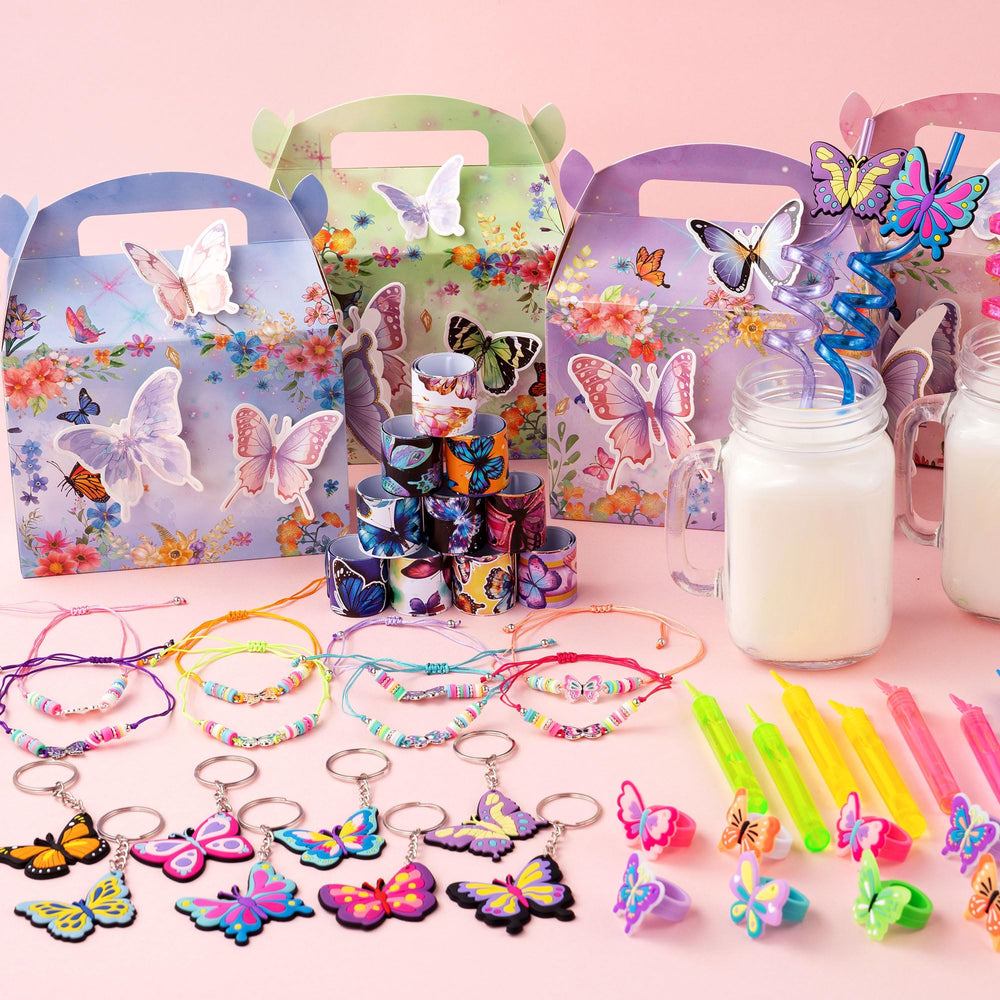 DMIGHT butterfly-themed items create an immersive party experience.