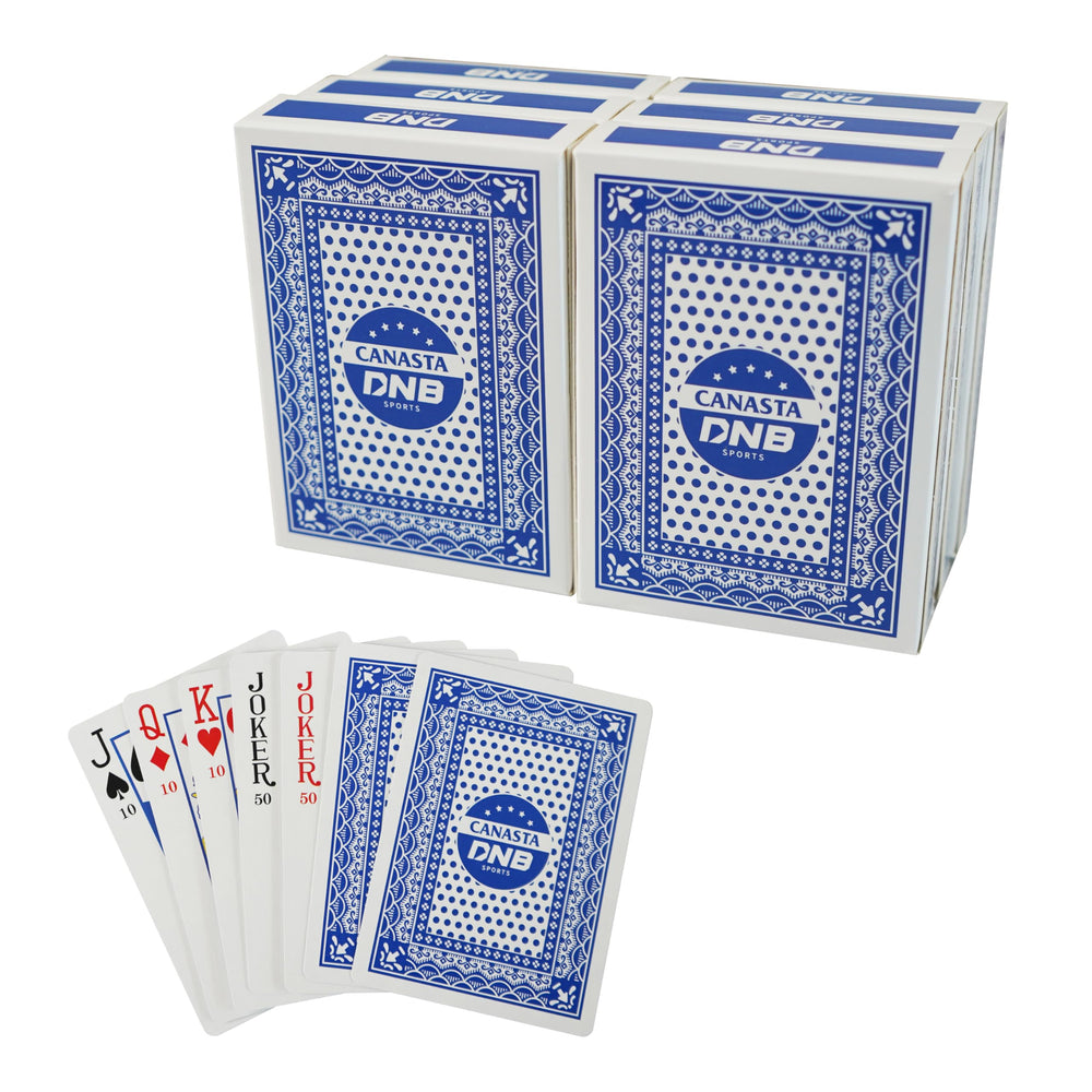 DNB Sports 6-deck canasta with blue back, ideal for home game nights.