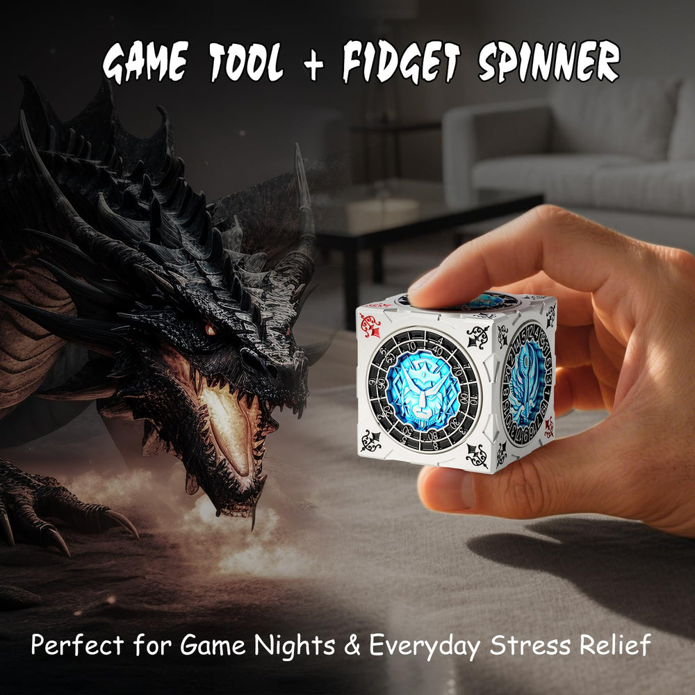 Helmed Horror face on the DNDND cube adds suspense to combat checks