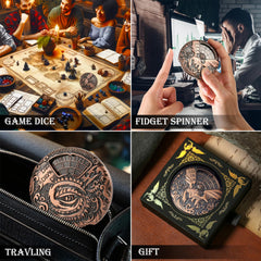 DNDND engraved D8, D10, D12 highlight versatile RPG options.