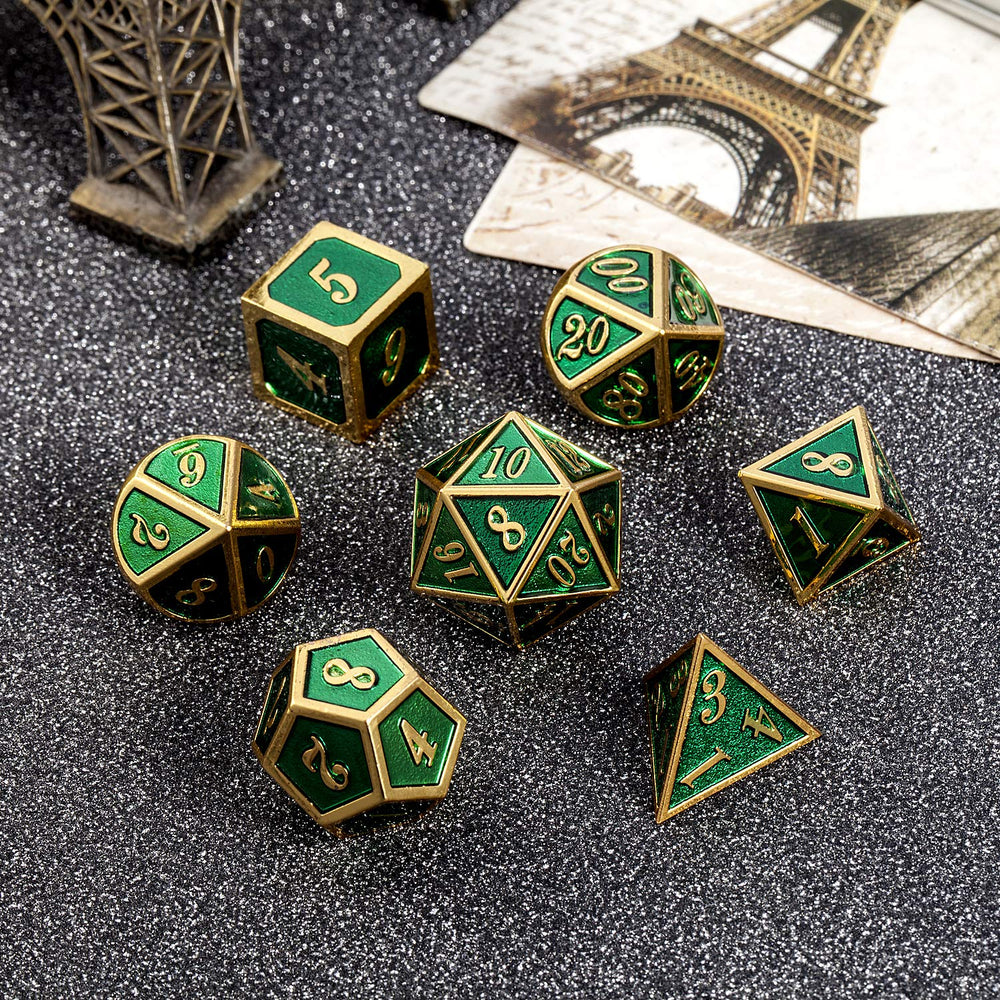 DNDND green enamel D12 die, reliable results during campaigns.