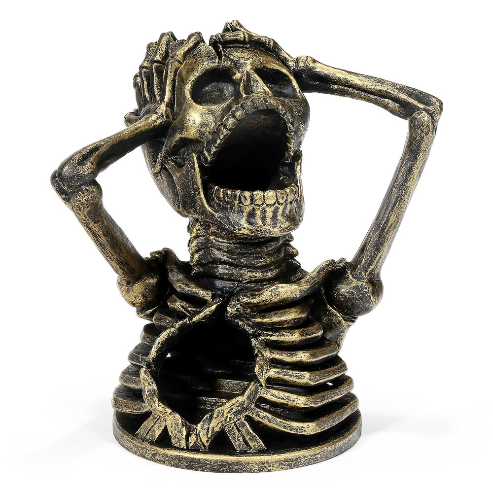 DNDND copper skull dice tower interior stairs visible for consistent dice flow