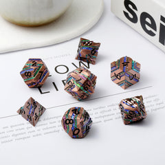 DNDND Stripe D8 face, durable zinc alloy for long-lasting RPG sessions.