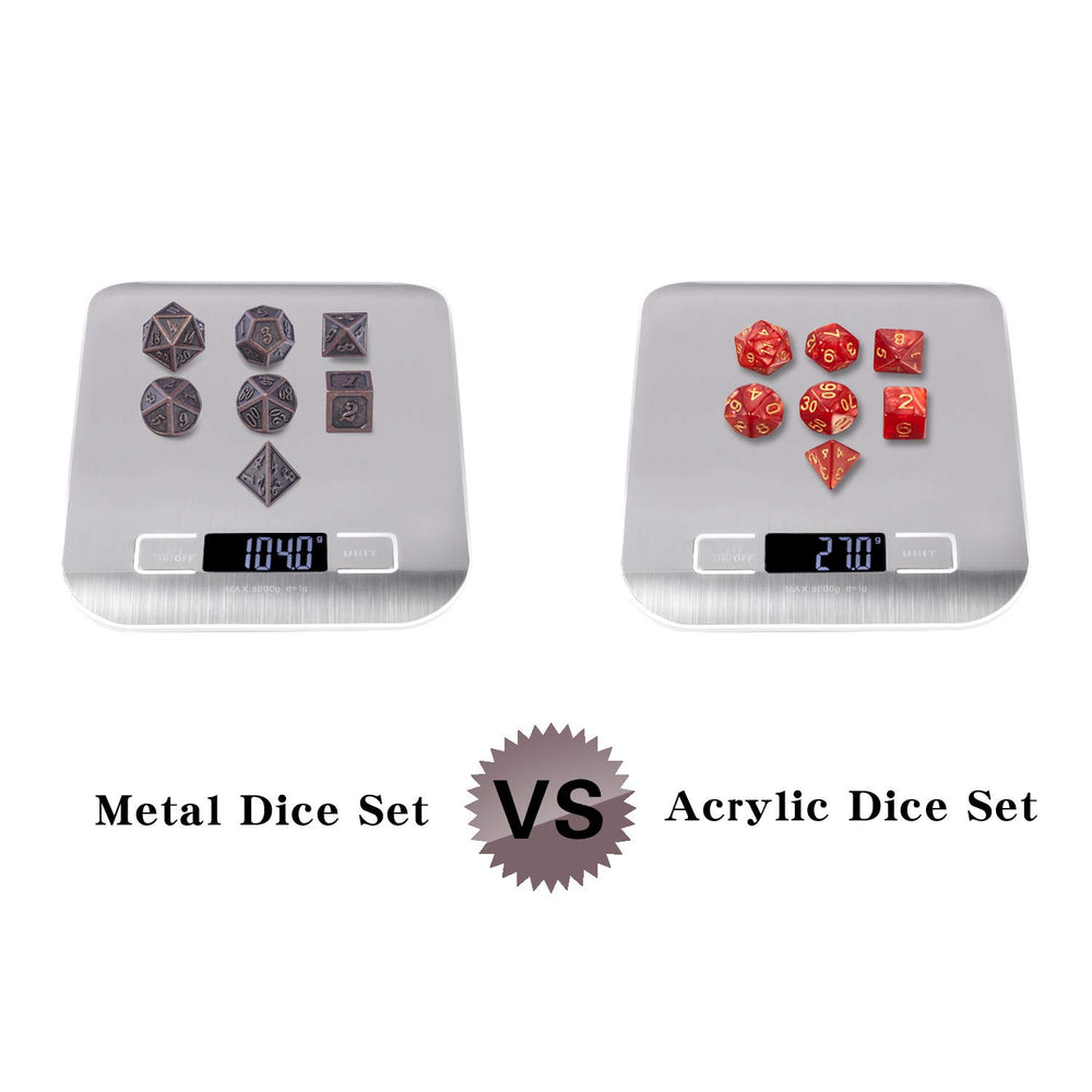 DNDND weighty dice in hand, premium tactile feel for rolling sessions.