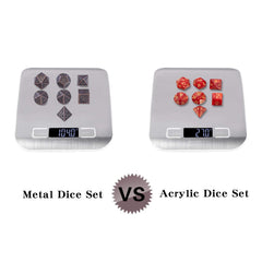 DNDND weighty dice in hand, premium tactile feel for rolling sessions.