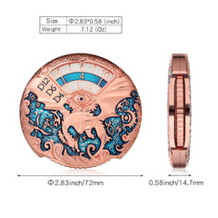 DNDND zinc-alloy dice in rose gold with premium weight for tabletop battles.