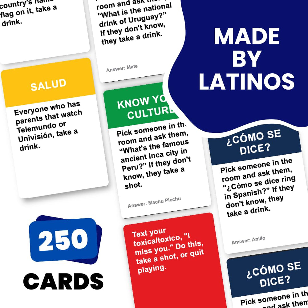 Do or Drink Latino Edition red dares card, high-energy challenges for memorable moments