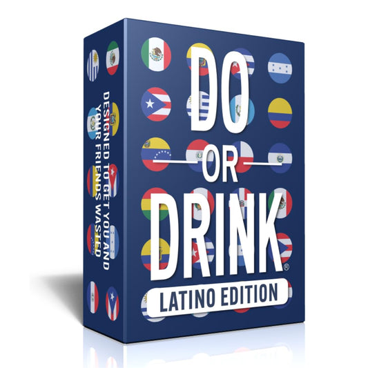 Do or Drink Latino Edition pack front, ideal for lively Latino party nights