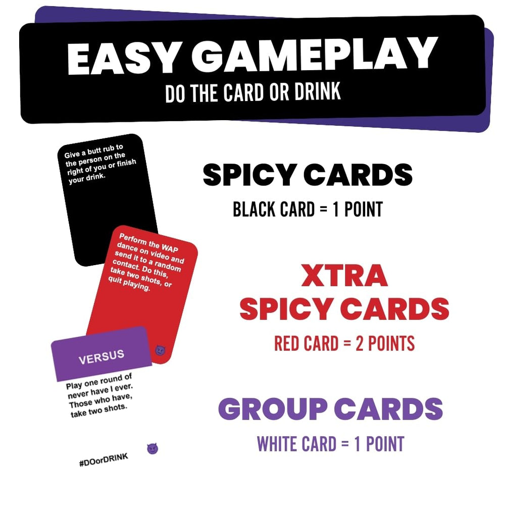 Friends laughing around a Do or Drink Naughty Edition mingle scene