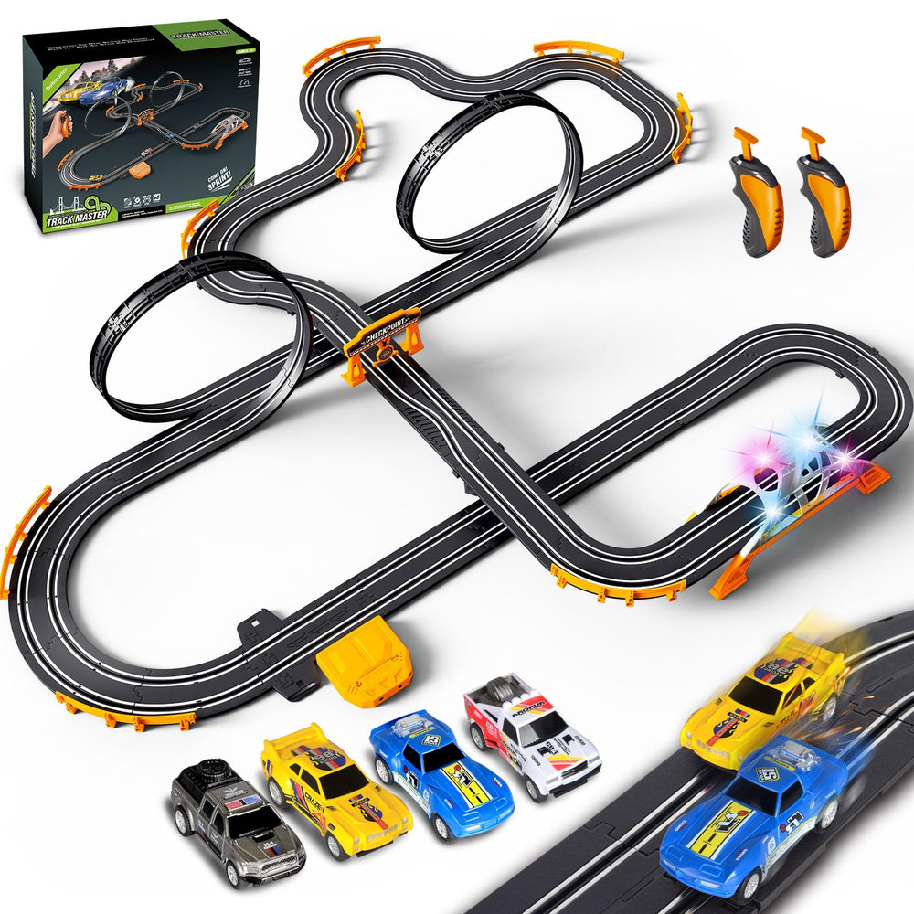 Dobindrich slot car track straight section for extended racing sessions and easy setup.