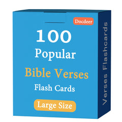 Docdeer Bible flashcards front cover showing bold verses and durable design for study.