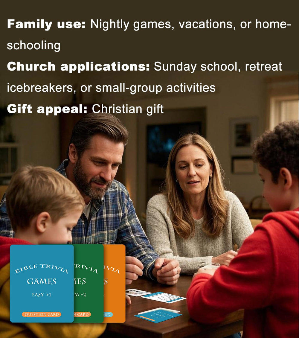 Docdeer Bible Trivia score-keeping cards support friendly competition and engagement.