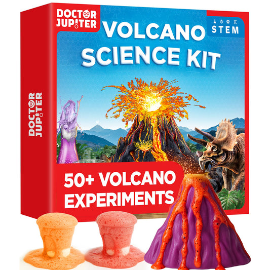 Doctor Jupiter erupting volcano kit cover, ideal gift for curious kids