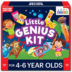 Doctor Jupiter Little Genius Kit cover showing vibrant learning tools for curious kids growth.