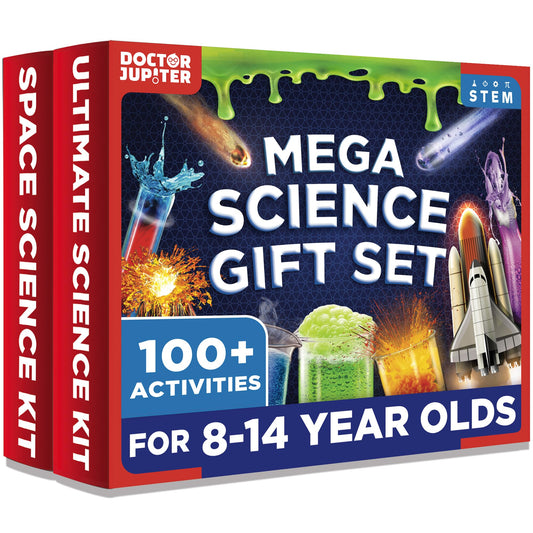 Doctor Jupiter Mega Science Gift Set contents invite hands-on learning for curious kids.
