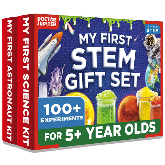 Doctor Jupiter My First STEM Gift Set pack shot highlighting safe, hands-on learning