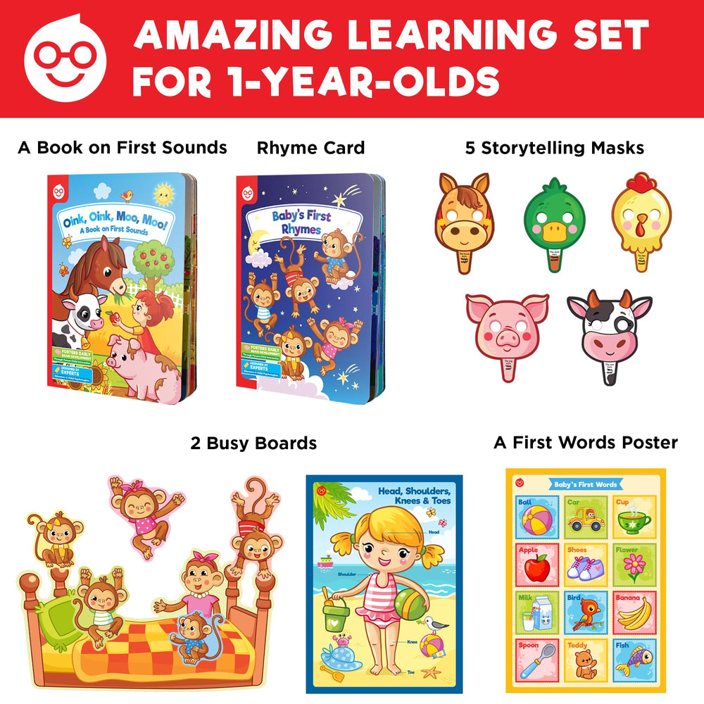 Doctor Jupiter Now I Am 1 animal masks set boosts imaginative play and story-telling.