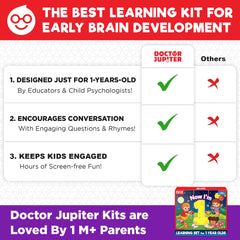 Doctor Jupiter Now I Am 1 toddler play session demonstrates screen-free learning in action.