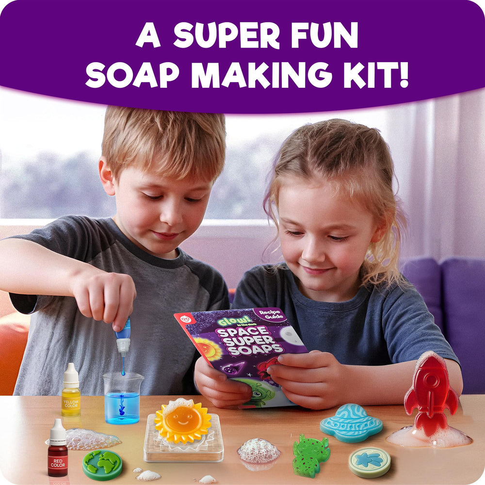 Glow rockets from Doctor Jupiter Space Super Soaps ready for a space bath adventure