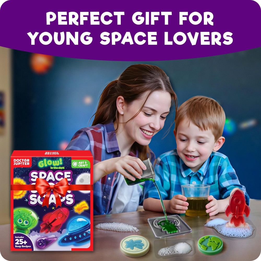 Kid-friendly ingredients in Doctor Jupiter Space Super Soaps for safe crafting
