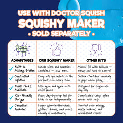 Doctor Squish finishing touches inspire portable fun for on-the-go play.