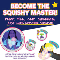 Doctor Squish Neon closeup glow powder in action.