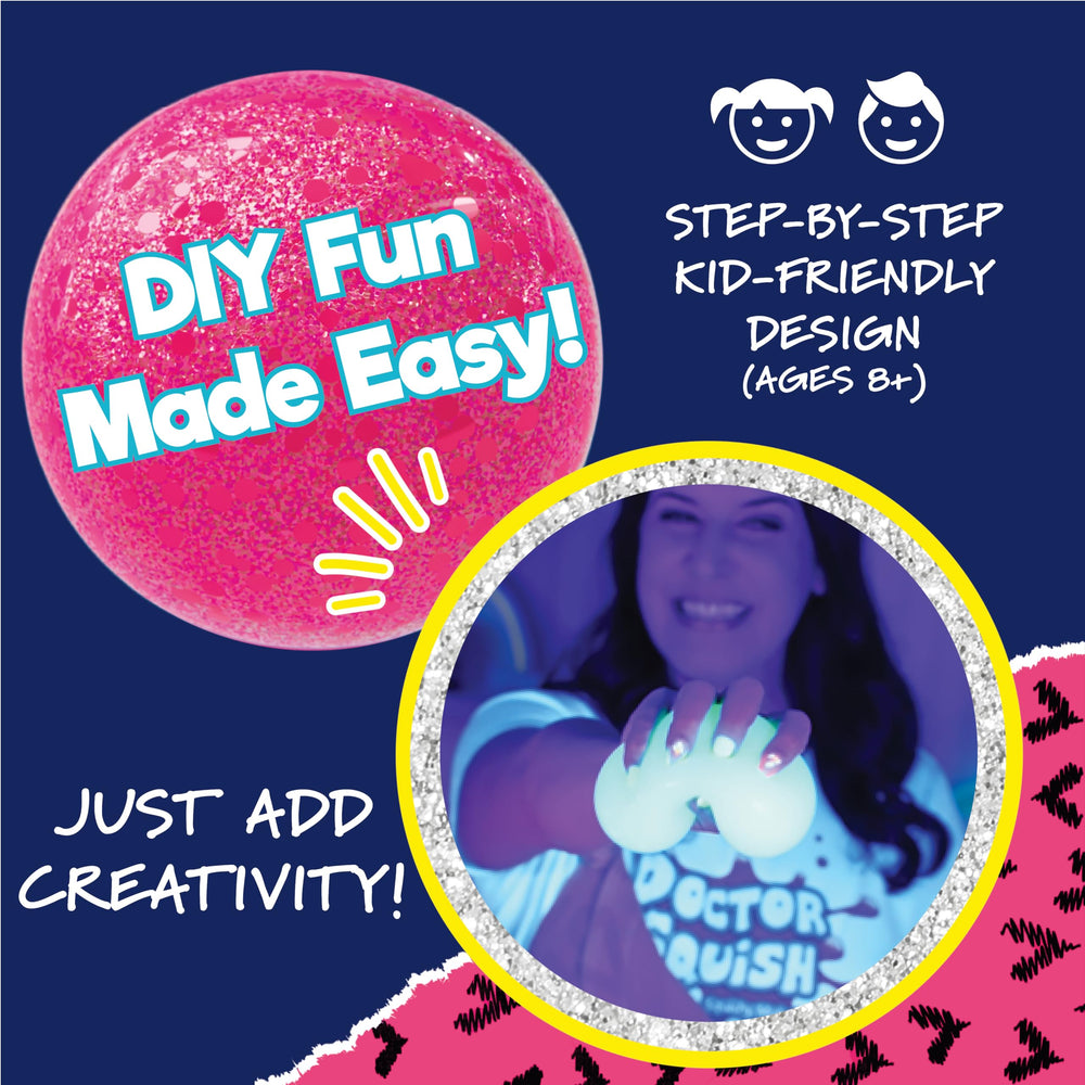 Doctor Squish Neon craft ideas for party favors.