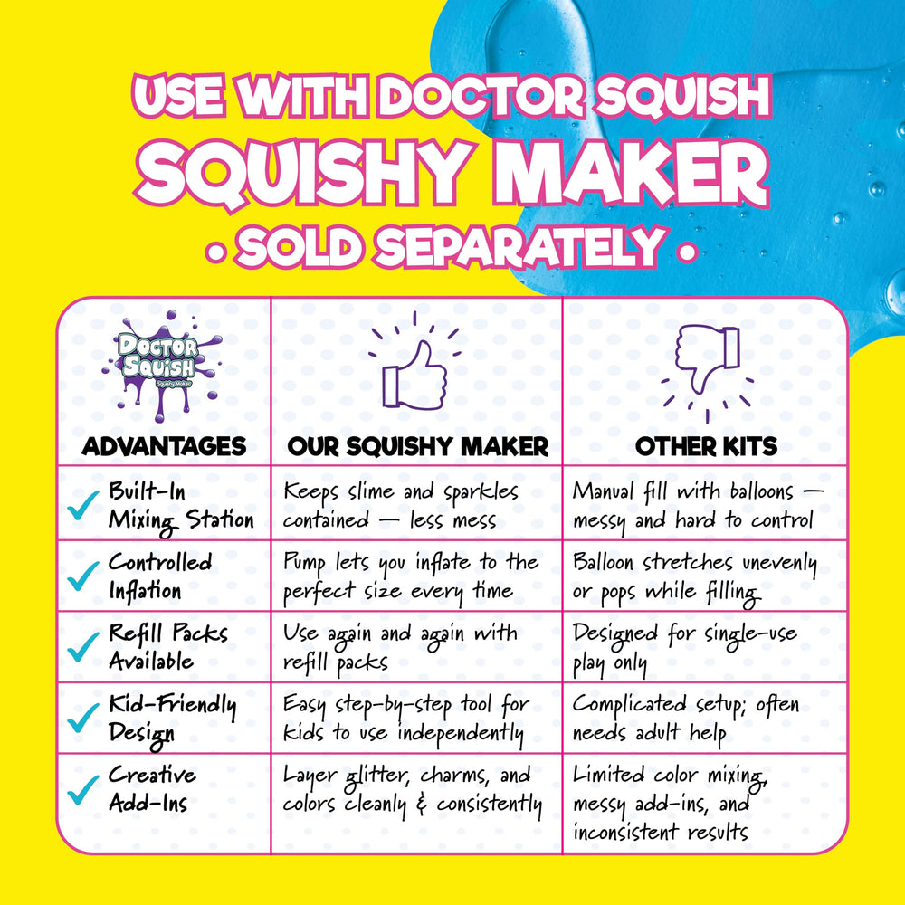 Doctor Squish packaging is compact for easy storage between sessions