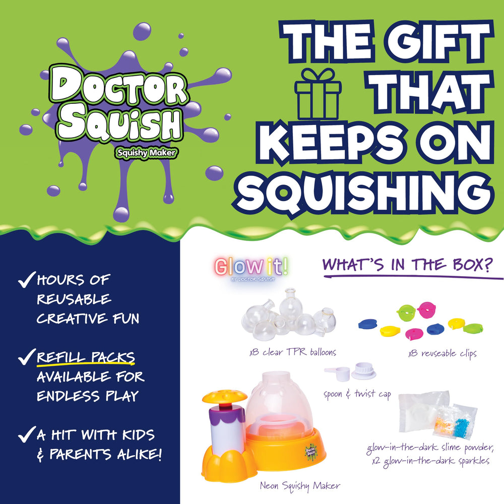 Instruction manual and welcome letter from Doctor Squish guide simple, safe DIY steps