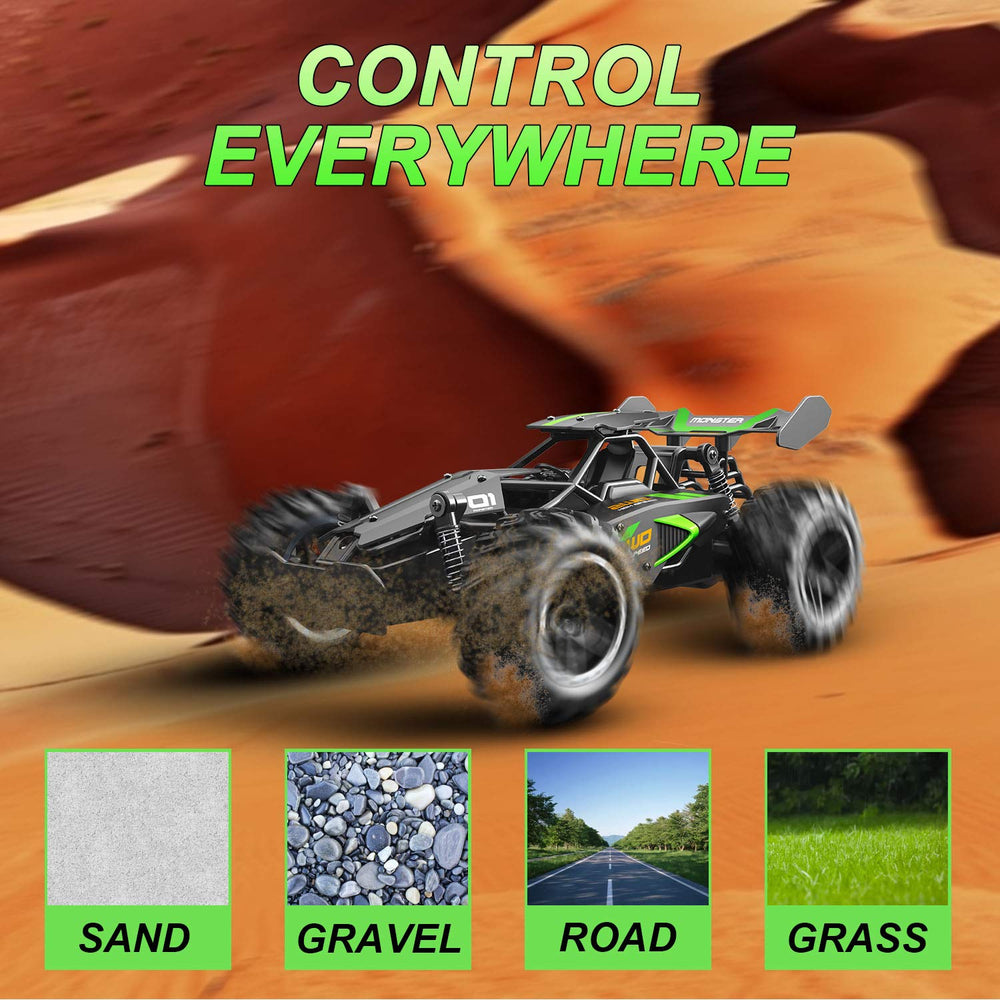 DoDoMagxanadu RC truck recharge battery provides long play time.