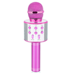 Dodosky purple karaoke microphone front view, ideal for kids' stage play