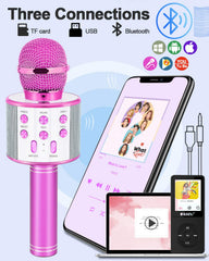 Dodosky purple LED-light karaoke microphone close-up for lively performances