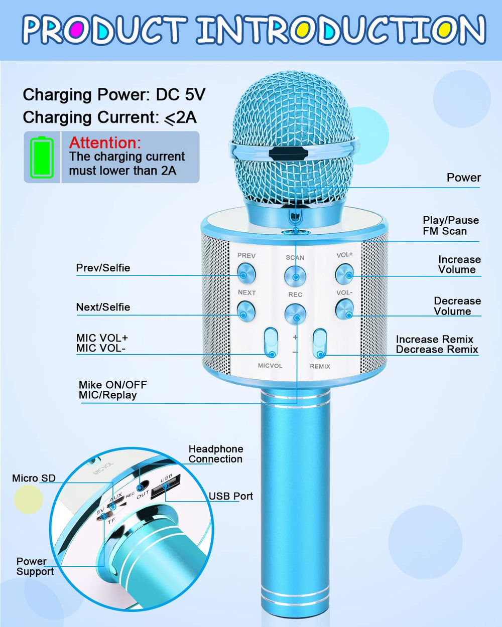 Dodosky professional karaoke system with foam nets and noise reduction.
