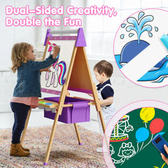 Doerpuz adjustable-height mechanism supports growth from toddler to older child.
