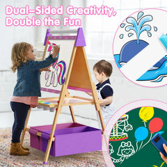 Doerpuz Kids Art Easel Set FSC-certified wood ensures safety.