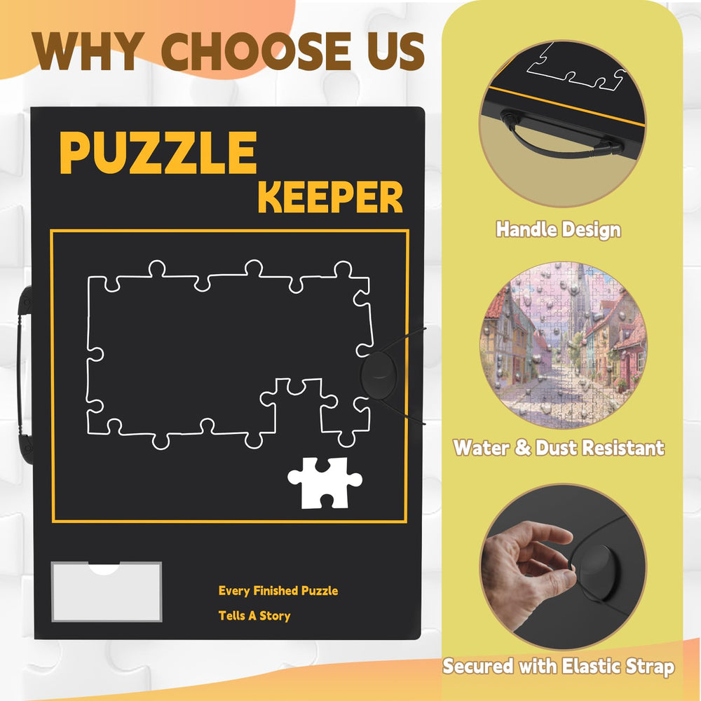 Doerpuz storage folder with labeling tabs for quick access to puzzles